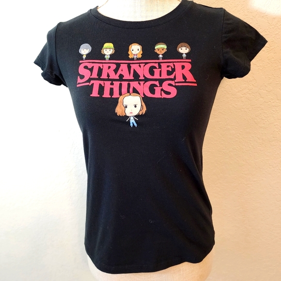 Stranger Things Girls Fitted Tee - Picture 1 of 5